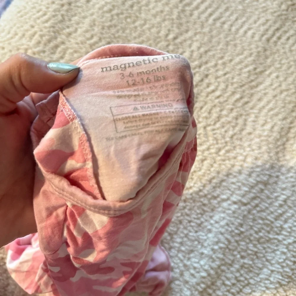 Magnetic Me Pink Camo Baby Dress Size 3-6 Months